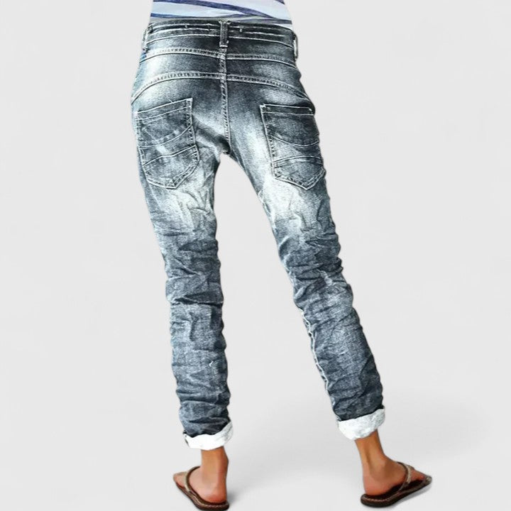 Marcella | Dames Versleten Wijde Jeans