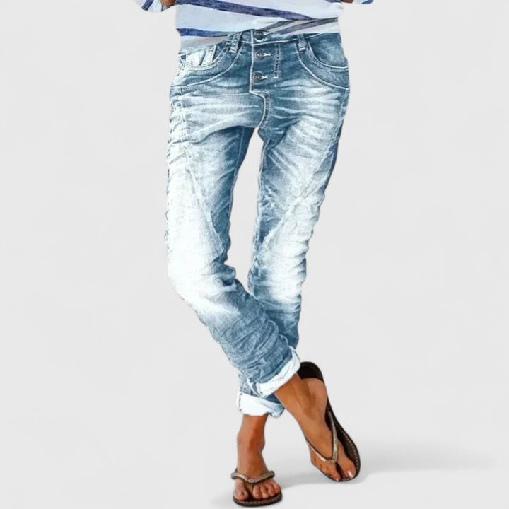 Marcella | Dames Versleten Wijde Jeans