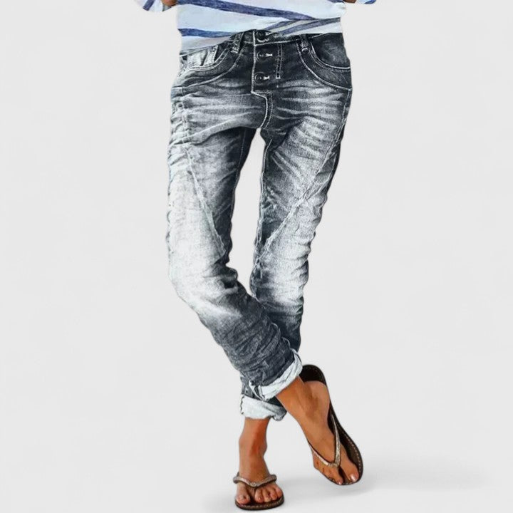 Marcella | Dames Versleten Wijde Jeans