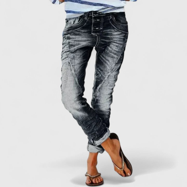 Marcella | Dames Versleten Wijde Jeans