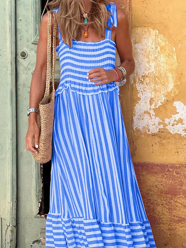 Emilia™ | Elegante Gestreepte Zomerjurk