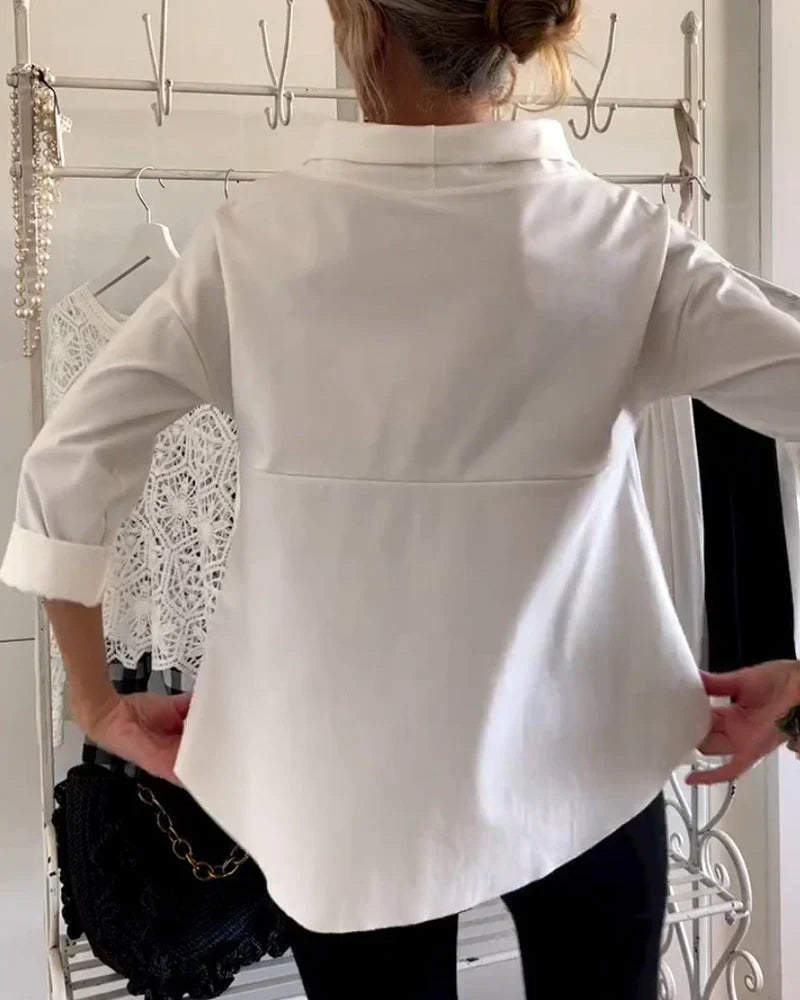 Maya | Vrouwen Bateau Hals 3/4 Mouw Casual Top