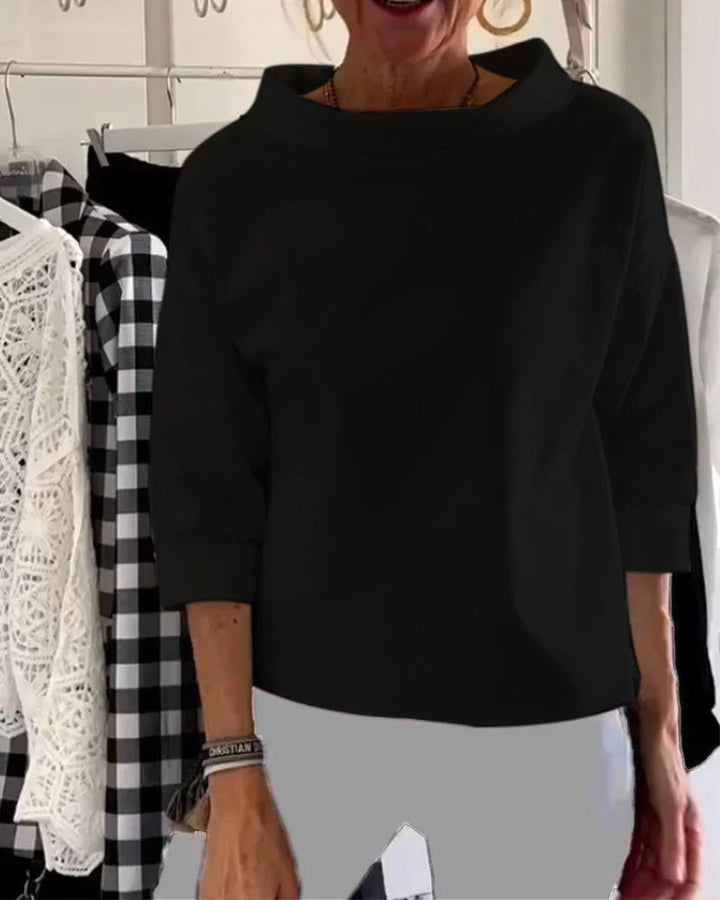 Maya | Vrouwen Bateau Hals 3/4 Mouw Casual Top
