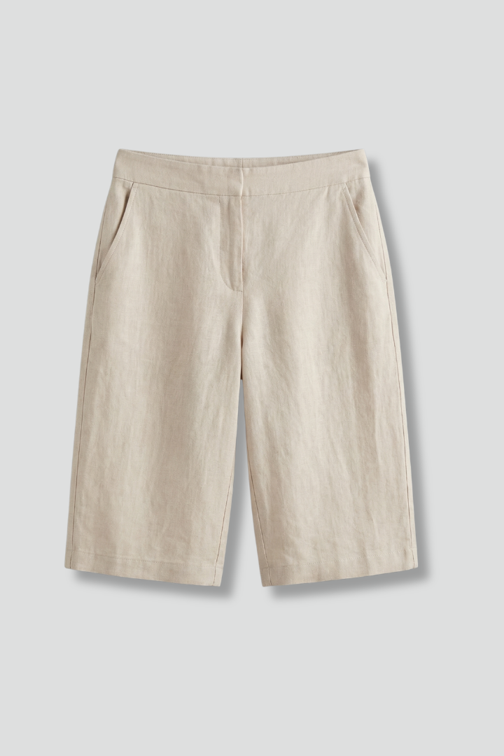 Octavia | Vrouwen Hoge Taille Knie Lengte Shorts