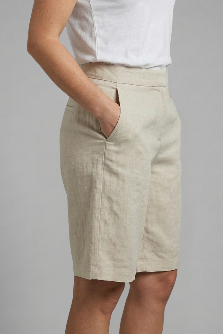 Octavia | Vrouwen Hoge Taille Knie Lengte Shorts