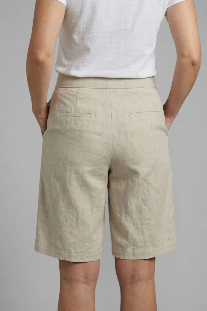 Octavia | Vrouwen Hoge Taille Knie Lengte Shorts