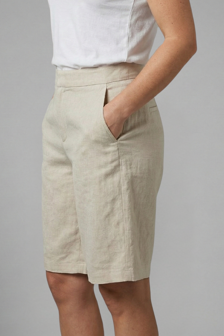Octavia | Vrouwen Hoge Taille Knie Lengte Shorts