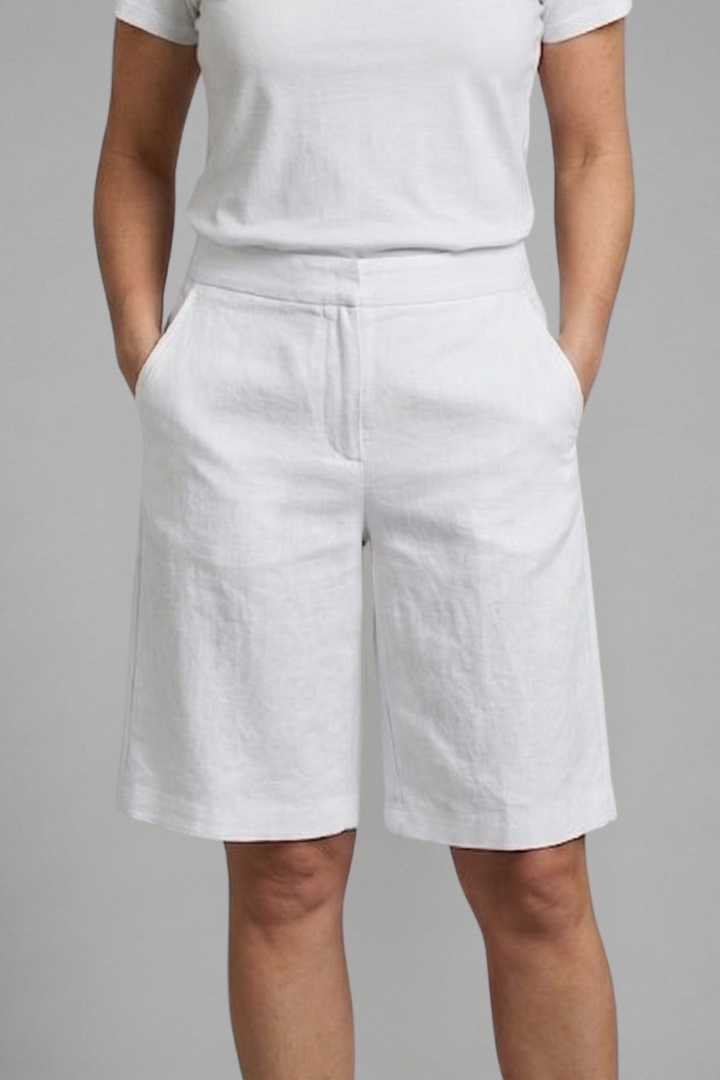 Octavia | Vrouwen Hoge Taille Knie Lengte Shorts