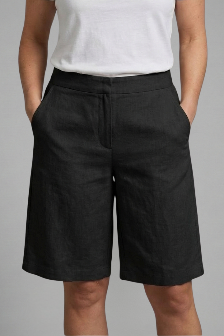 Octavia | Vrouwen Hoge Taille Knie Lengte Shorts