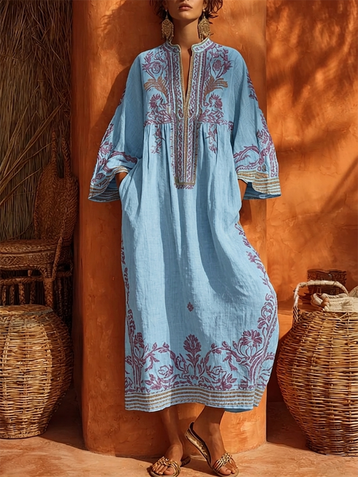 Zahara™ Bohemian Bloemen Maxi Jurk
