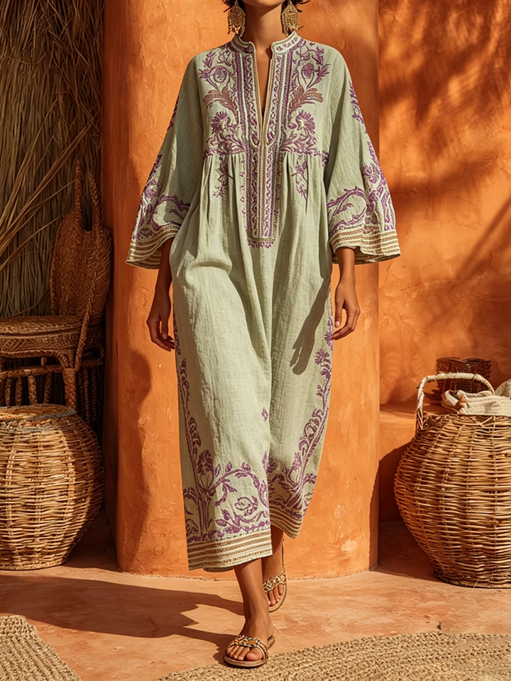 Zahara™ Bohemian Bloemen Maxi Jurk