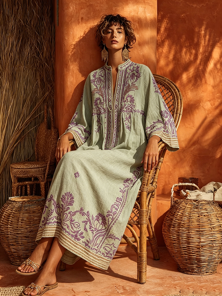 Zahara™ Bohemian Bloemen Maxi Jurk