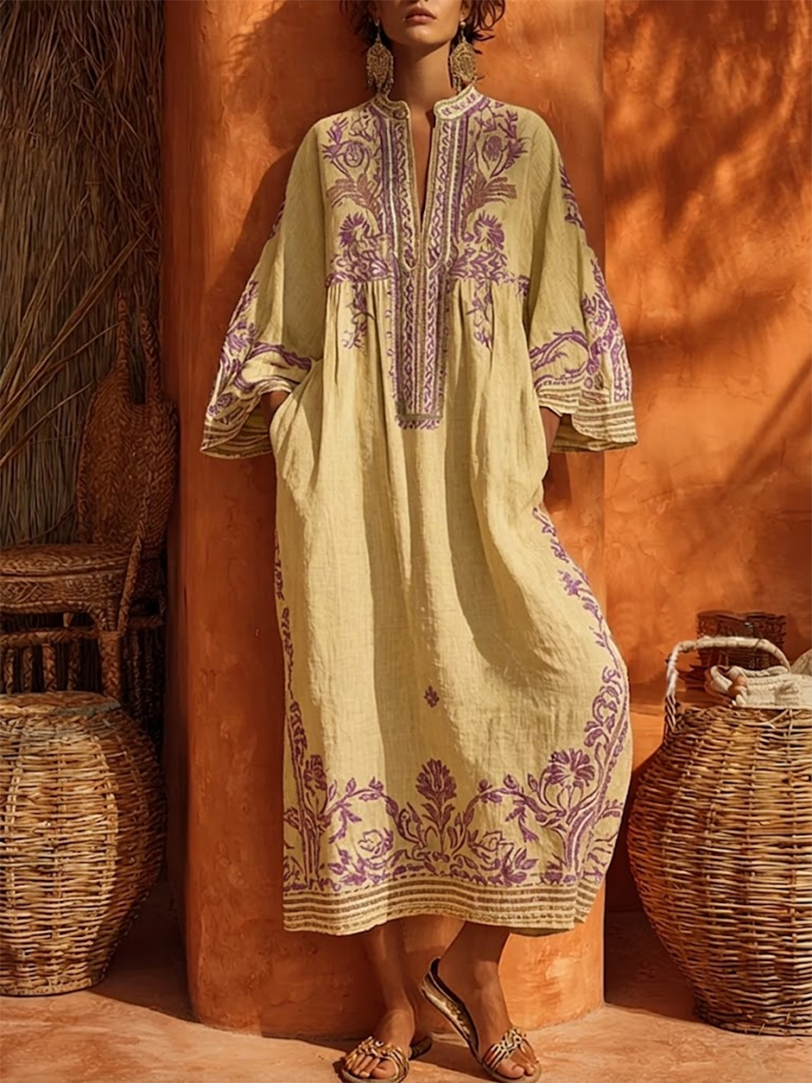 Zahara™ Bohemian Bloemen Maxi Jurk