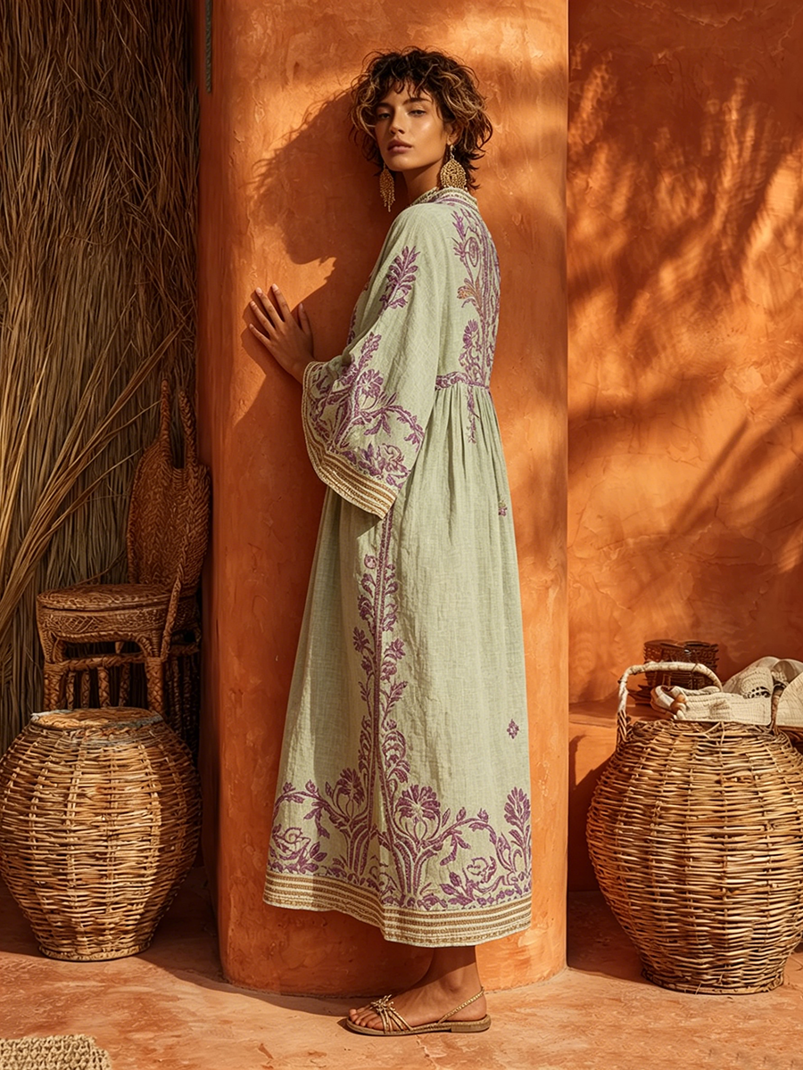 Zahara™ Bohemian Bloemen Maxi Jurk