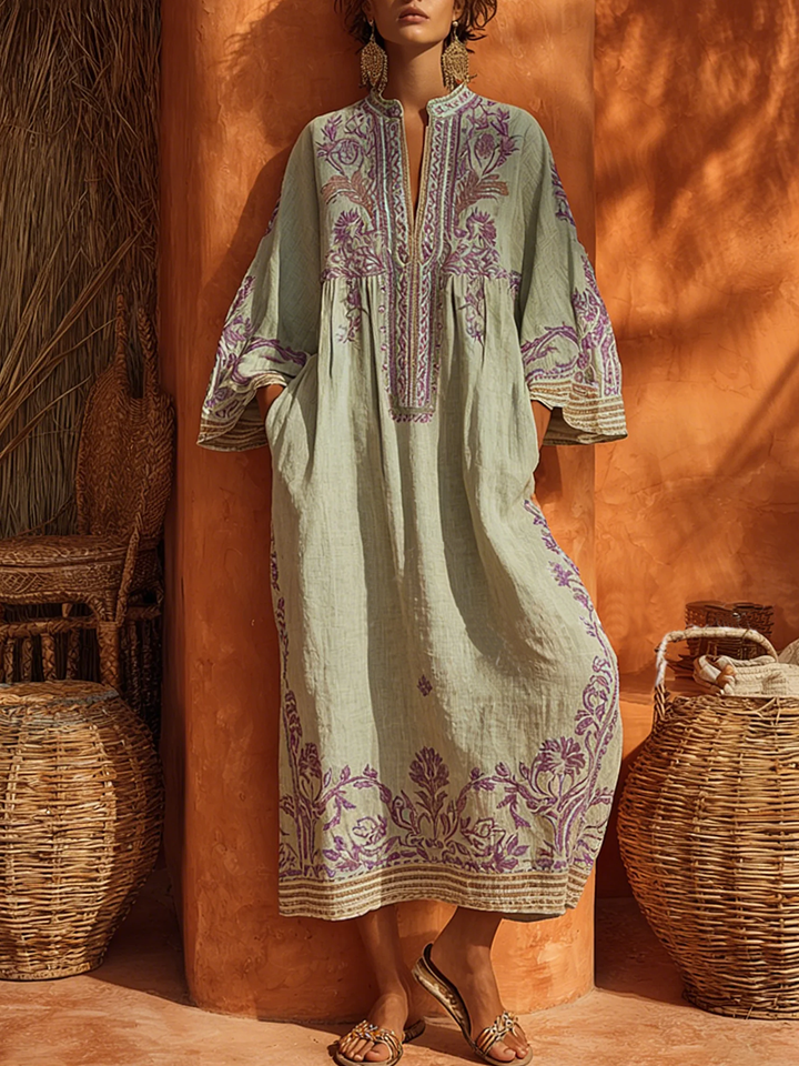 Zahara™ Bohemian Bloemen Maxi Jurk