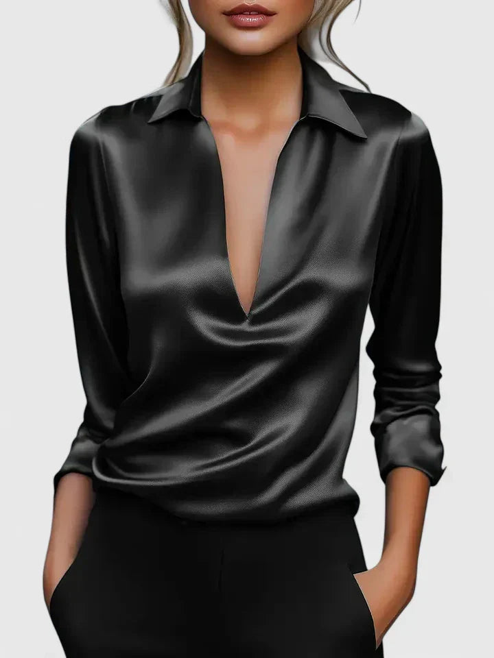 Persephone | Dames Blouse met Kraag en Lange Mouwen