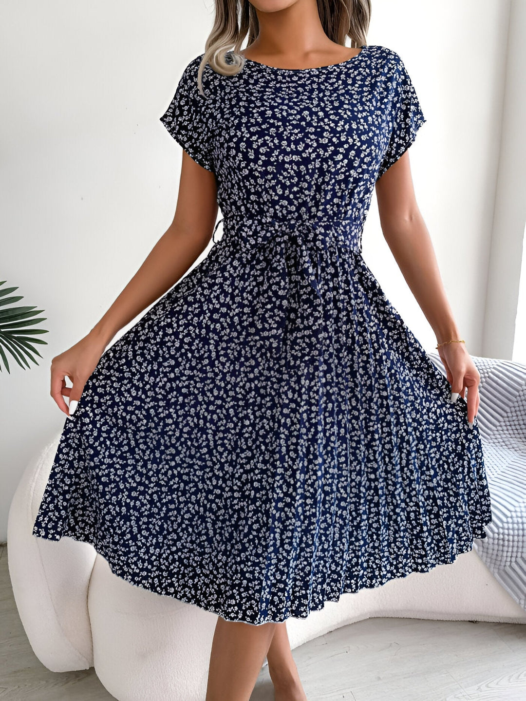 Jennifer™ | Bloemige Plissé Elegantie Jurk