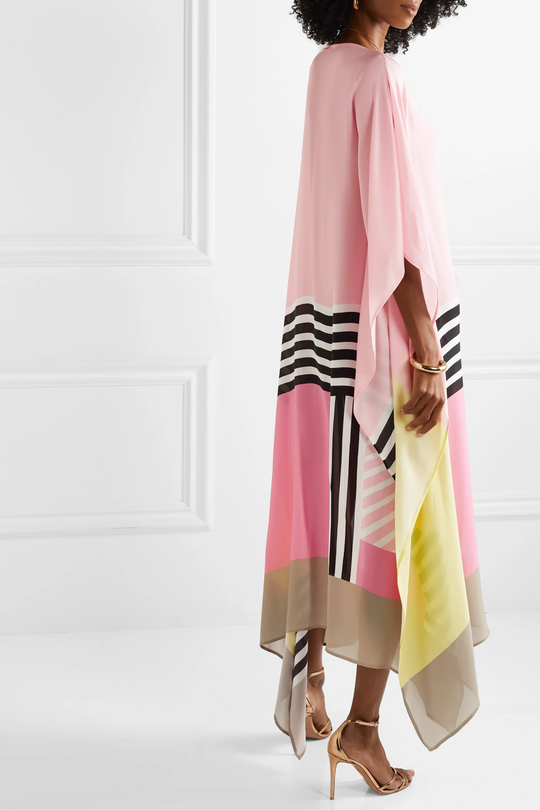 Aria | Vrouwen Caftan Jurk Geometrische Print Batwing Mouw Maxi Jurk