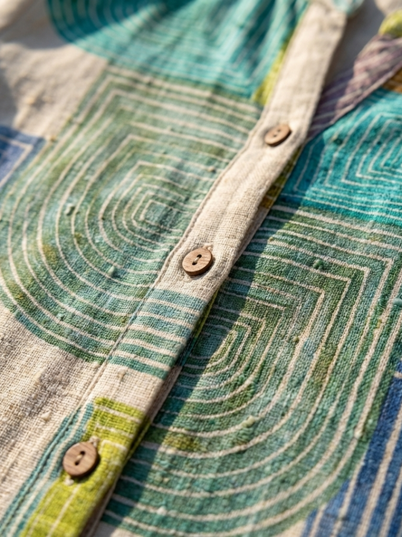 Scarlett | Dames Geometrische Print Korte Mouw Knie Jurk