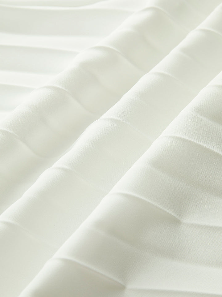 Wenen | Dames Strapless Plissé Maxi Jurk met Zijsplit