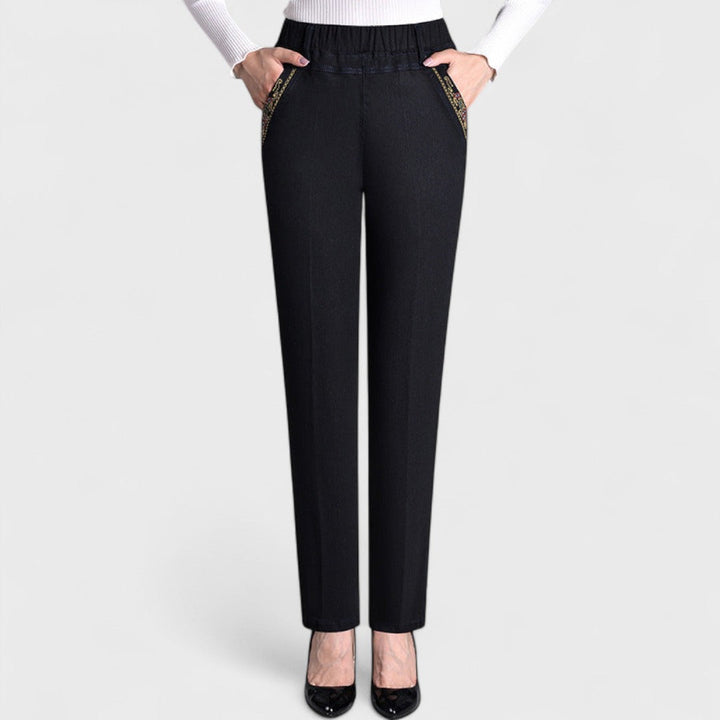 Marian™ | Dames Stretch Jeans met Zijzakken en Elastische Taille