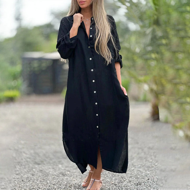 Brielle | Dames Casual Maxi Hemd Jurk