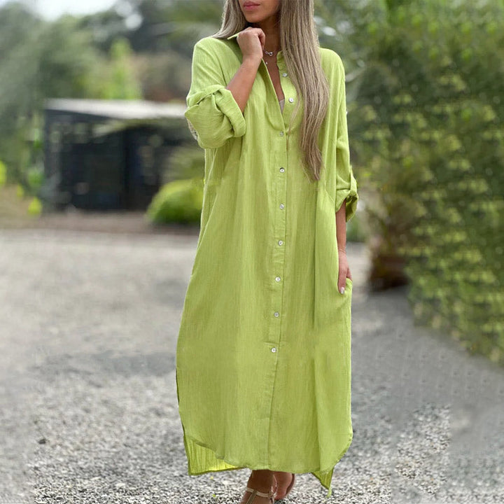 Brielle | Dames Casual Maxi Hemd Jurk