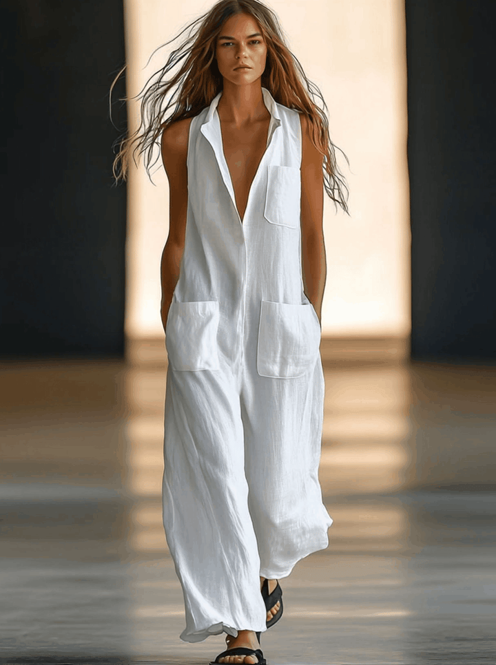Tempest | Dames Mouwloze Wijde Pijpen Jumpsuit