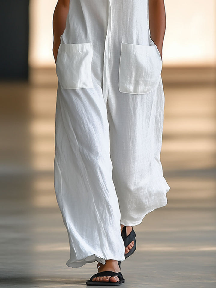Tempest | Dames Mouwloze Wijde Pijpen Jumpsuit