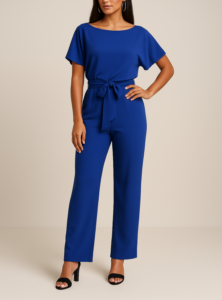 Thea | Dames Wide Leg Korte Mouw Jumpsuit