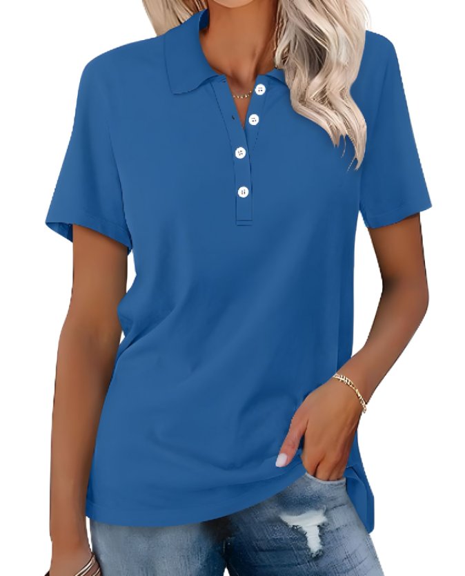 Thessalië | Dames Poloshirt met Kraag en Korte Mouwen