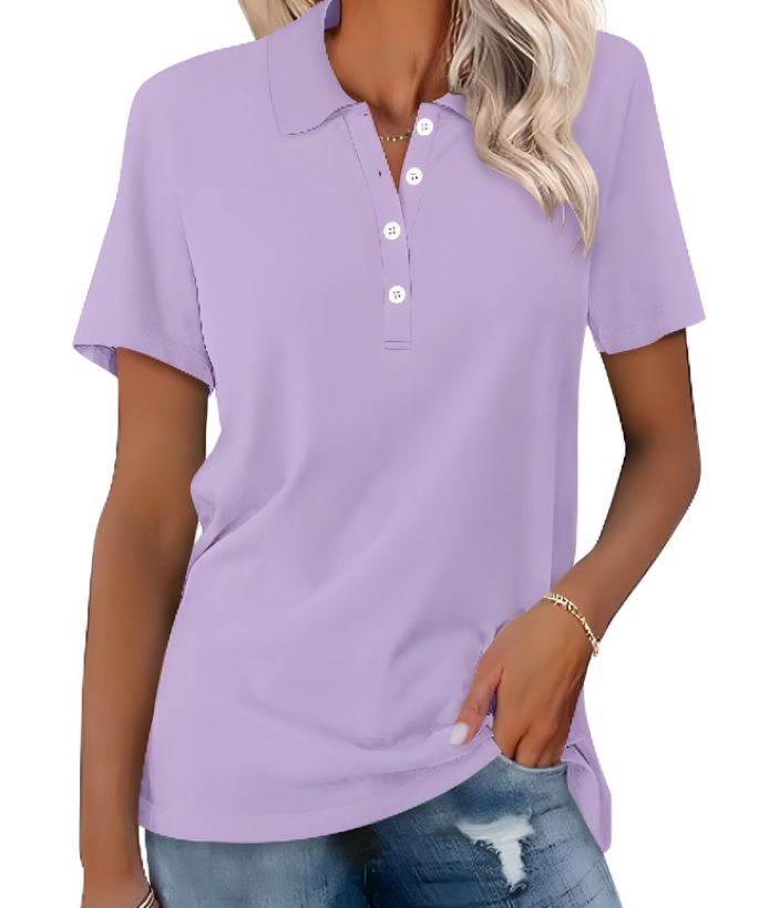 Thessalië | Dames Poloshirt met Kraag en Korte Mouwen