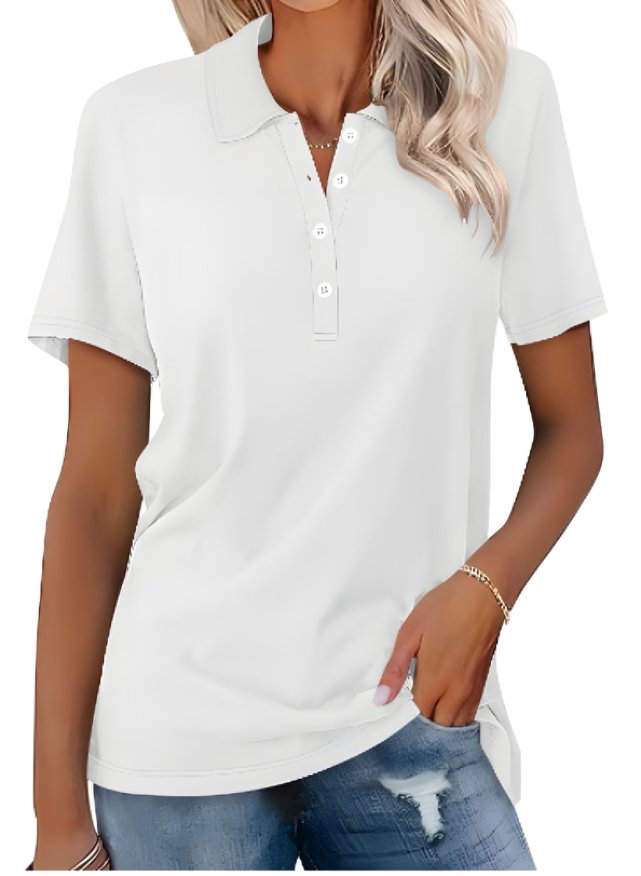 Thessalië | Dames Poloshirt met Kraag en Korte Mouwen