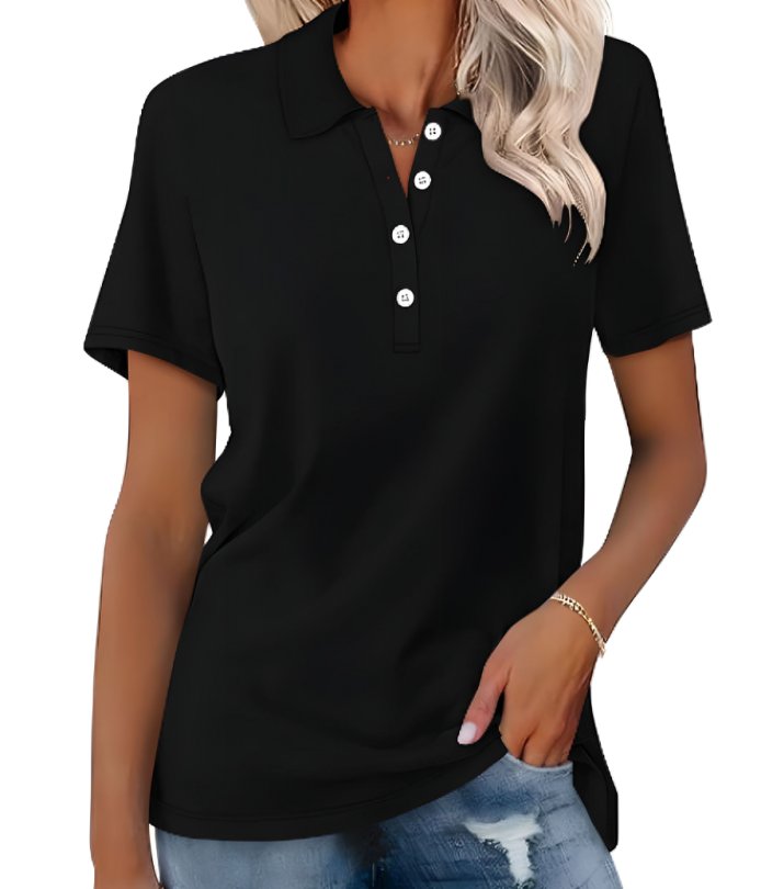 Thessalië | Dames Poloshirt met Kraag en Korte Mouwen