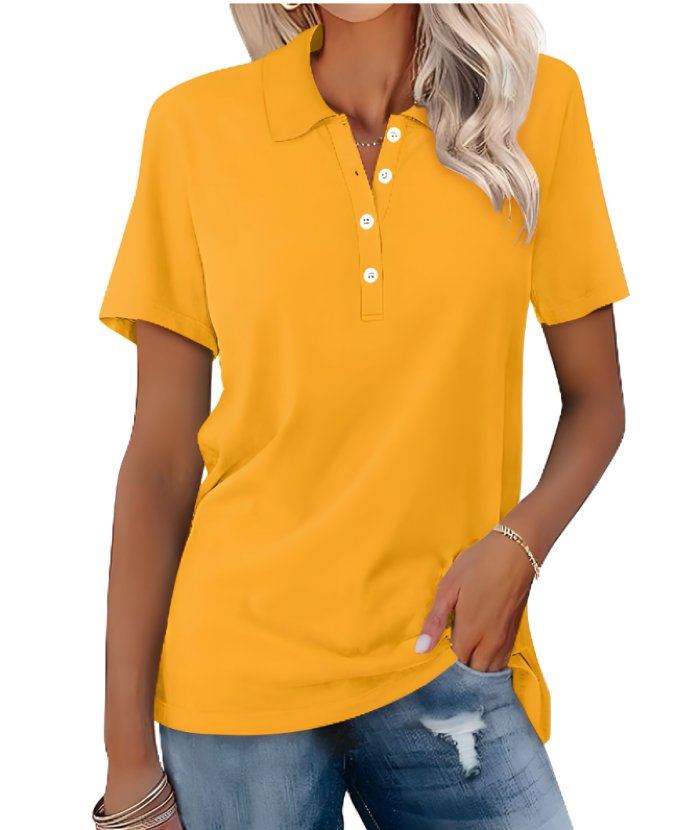 Thessalië | Dames Poloshirt met Kraag en Korte Mouwen