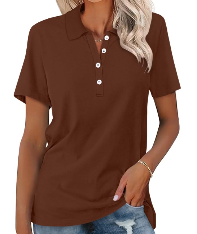 Thessalië | Dames Poloshirt met Kraag en Korte Mouwen