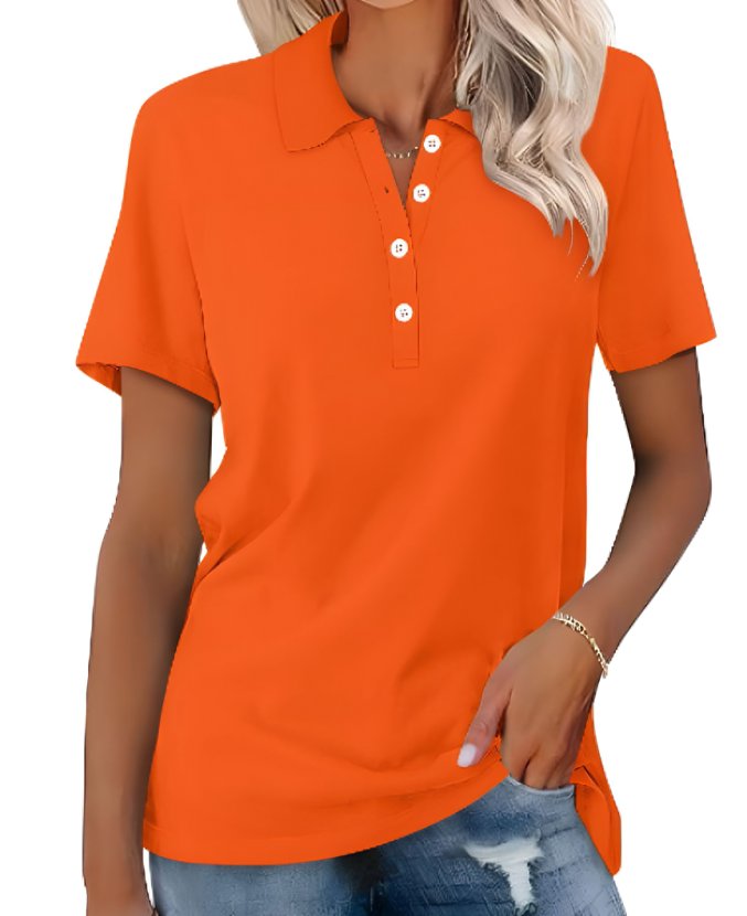 Thessalië | Dames Poloshirt met Kraag en Korte Mouwen