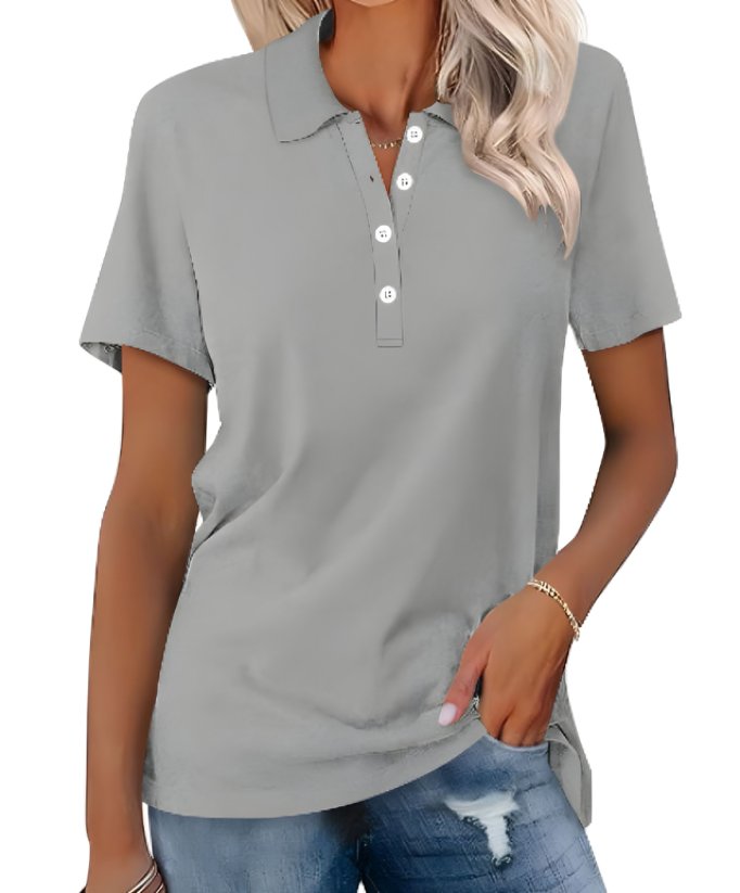 Thessalië | Dames Poloshirt met Kraag en Korte Mouwen