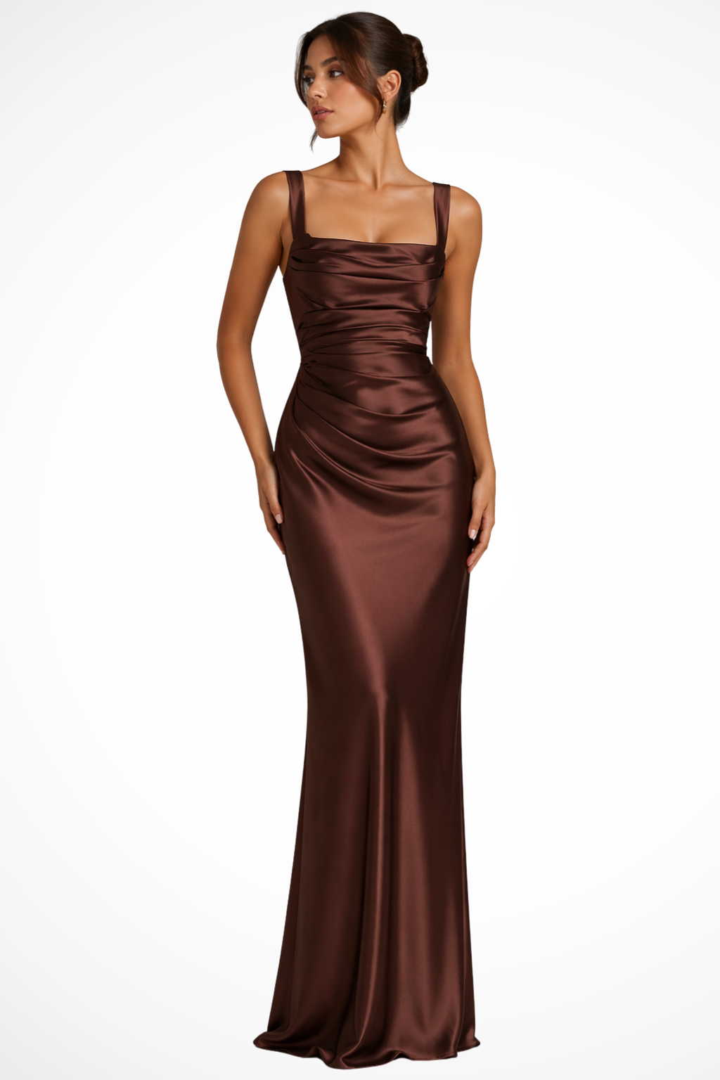 Valentina | Dames Avond Maxi Jurk met Vierkante Hals