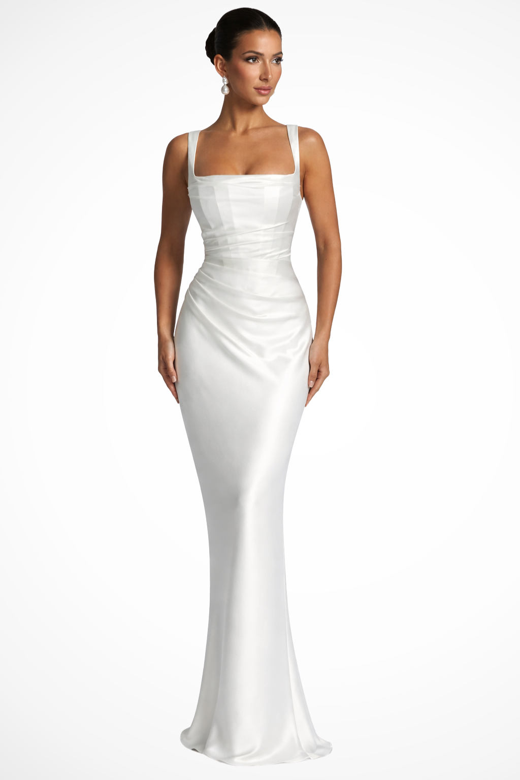 Valentina | Dames Avond Maxi Jurk met Vierkante Hals