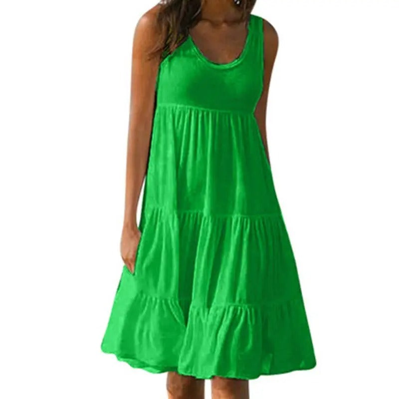 Jeanine™ | Effen Bodycon Jurk met Open Rug