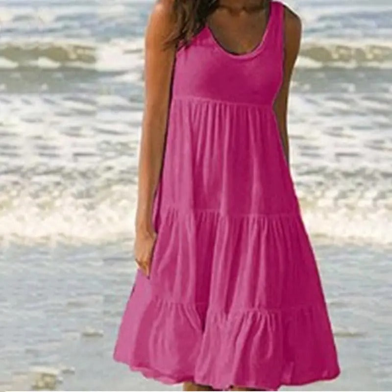 Jeanine™ | Effen Bodycon Jurk met Open Rug