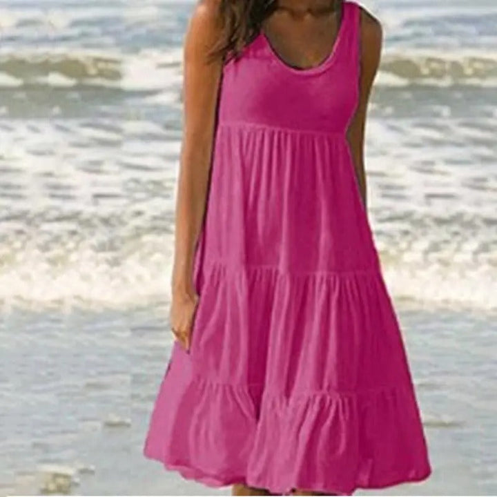 Jeanine™ | Effen Bodycon Jurk met Open Rug