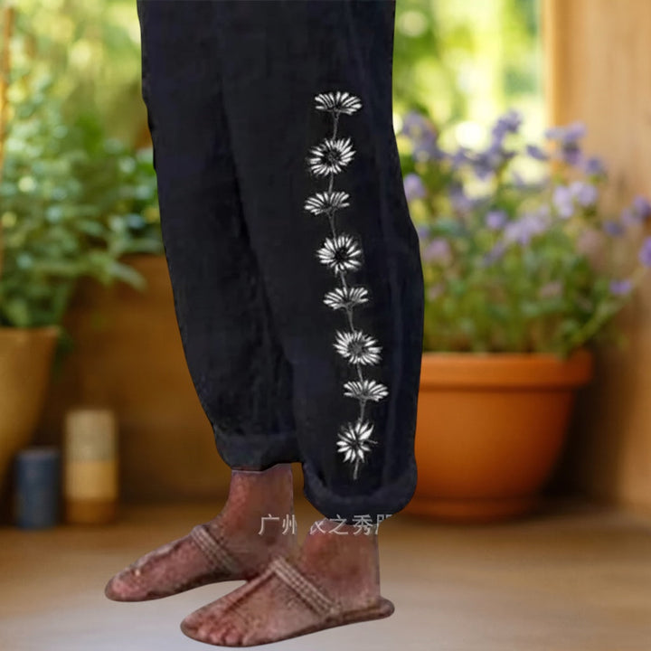 Flora | Bloemenprint Losse Broek