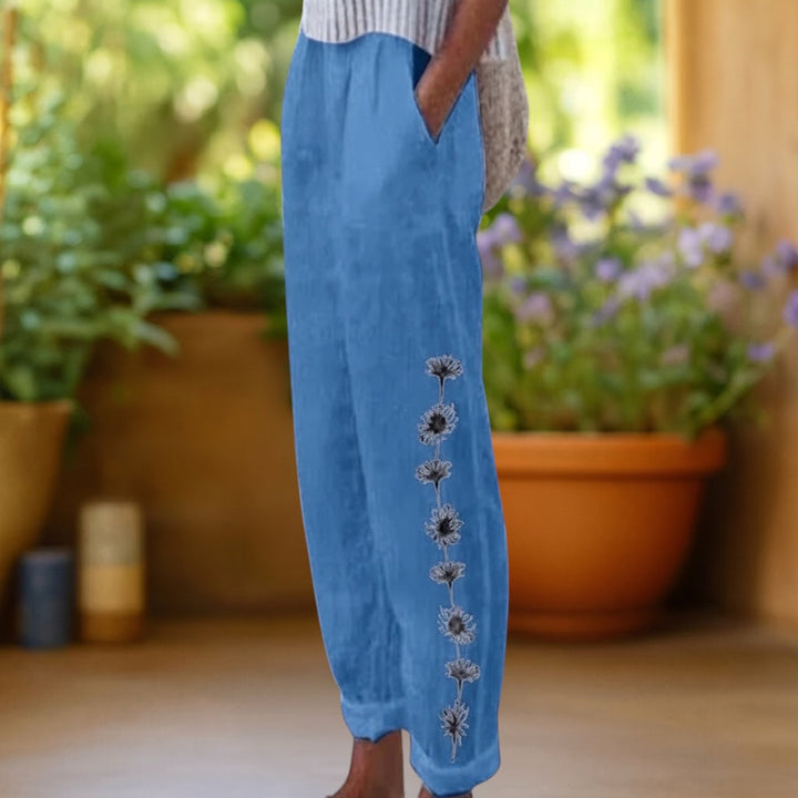 Flora | Bloemenprint Losse Broek