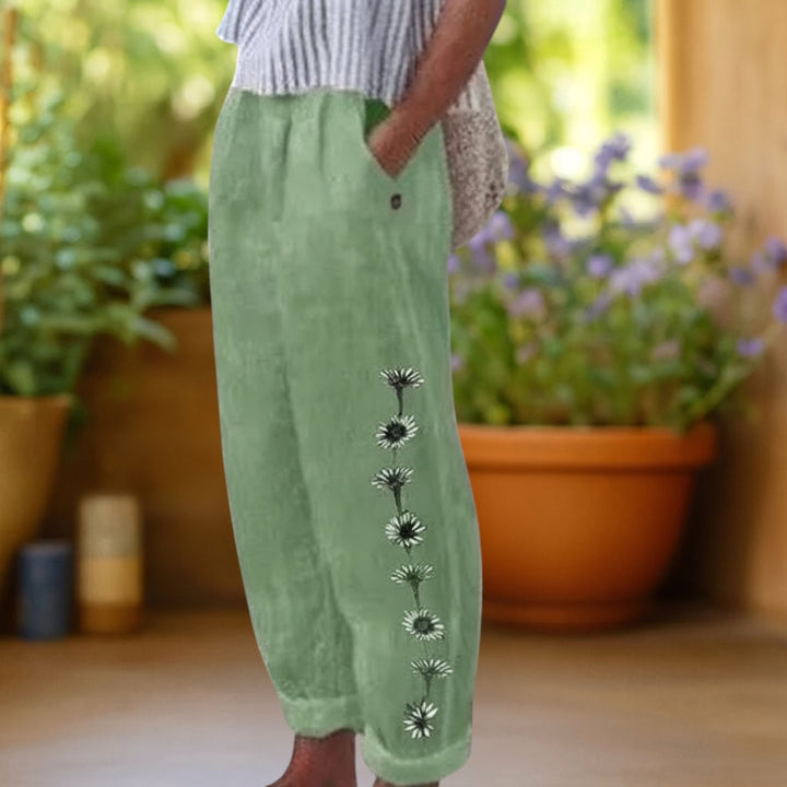 Flora | Bloemenprint Losse Broek