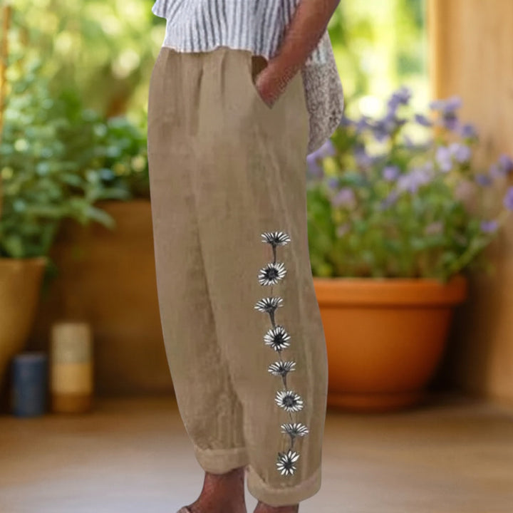 Flora | Bloemenprint Losse Broek