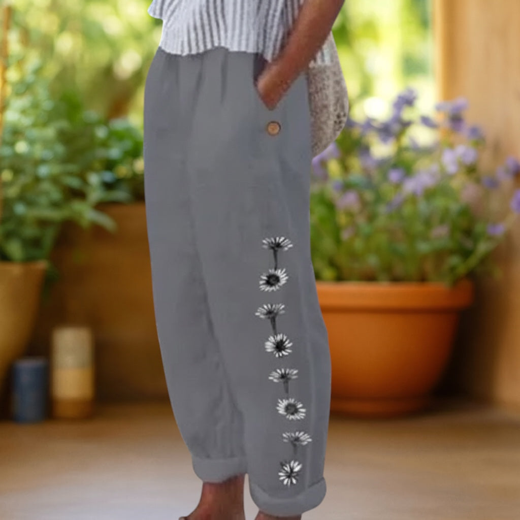 Flora | Bloemenprint Losse Broek