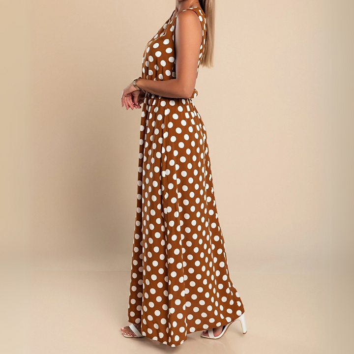 Paula™ | Maxijurk met stippen