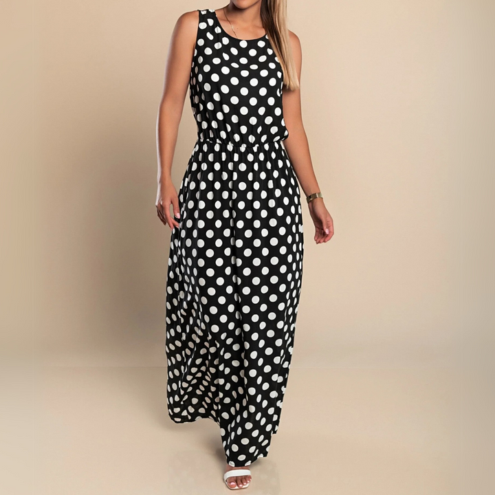 Paula™ | Maxijurk met stippen